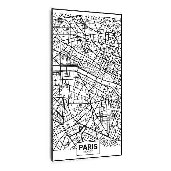 Wonderwall Air Art Розумне інфрачервоне опалення мапа міста Париж 60x120 см 700 Вт 60 x 120 см 
             Мапа Парижа Рівне