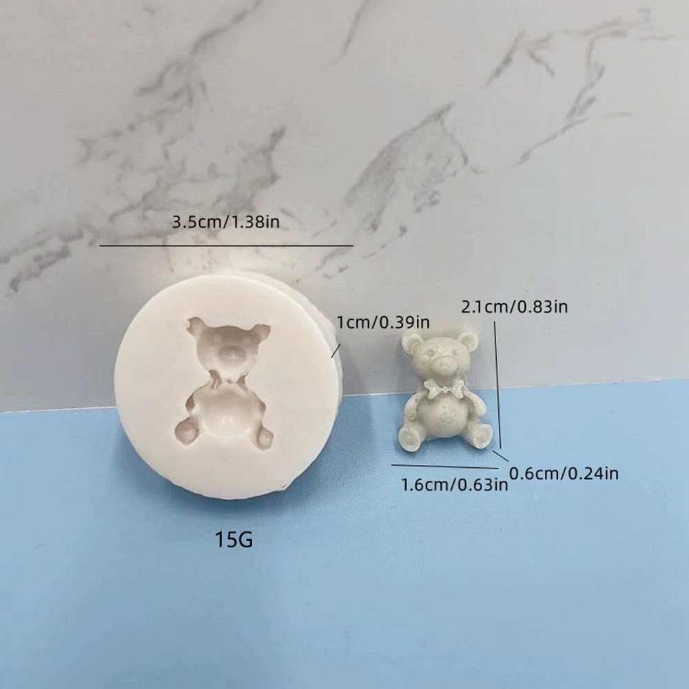 Молд силиконовый Мишка 35 мм серый Киев - изображение 2