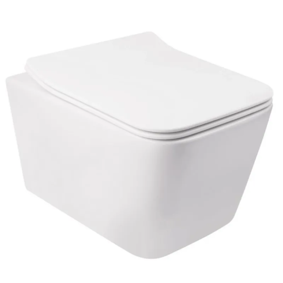 Унітаз підвісний Mixxus QUADRO-0304-R 520x360x365mm, система змиву RIMLESS (MI6707) Київ