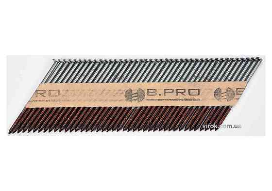 Цвяхи до пневматичного пістолета VOREL: L = 65 мм, Ø = 2,8 мм, кут — 34°, 3000 шт. (YT-0923) [1] Одеса