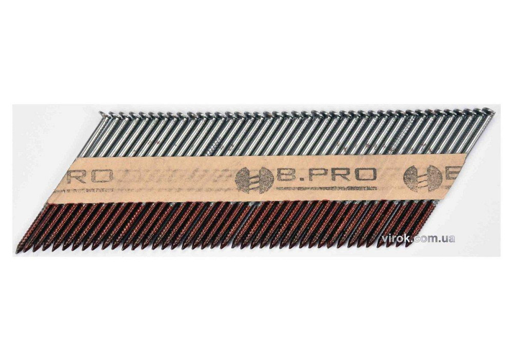 Цвяхи до пневматичного пістолета VOREL: L = 65 мм, Ø = 2,8 мм, кут — 34°, 3000 шт. (YT-0923) [1] Одеса - фото 1