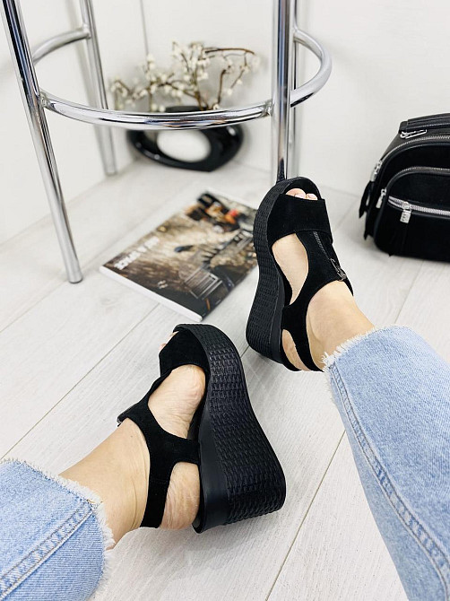 Injers Босоніжки жіночі INJERS 423 чорні (літо, замша натуральна) (970) Коломыя - изображение 5