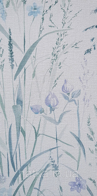 Шпалери вінілові на флізеліні Grandeco Universe метрові прованс квіти листя блакитні бузок бірюза зелені Київ - фото 5