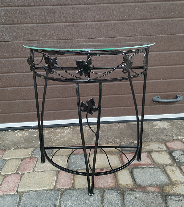 Столик кованый пристенный маленький M-048 Бежевый Киев - изображение 8