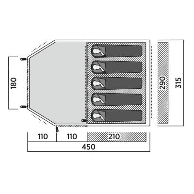 Палатка Easy Camp Hidra 5 (120491) (931553) Винница - изображение 7