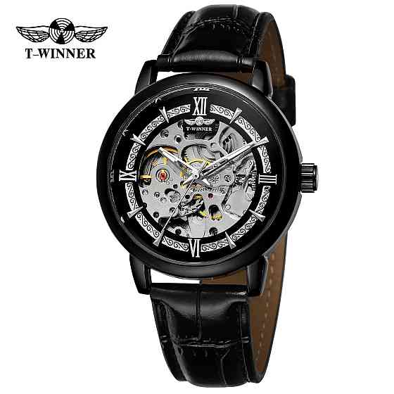 Forsining 8173 All Black-Silver Leather Киев