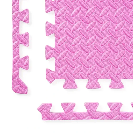 Мат-пазл товщиною 1 см розмір 60х60см 4 частини EVA рожевий Спортивні мати Київ