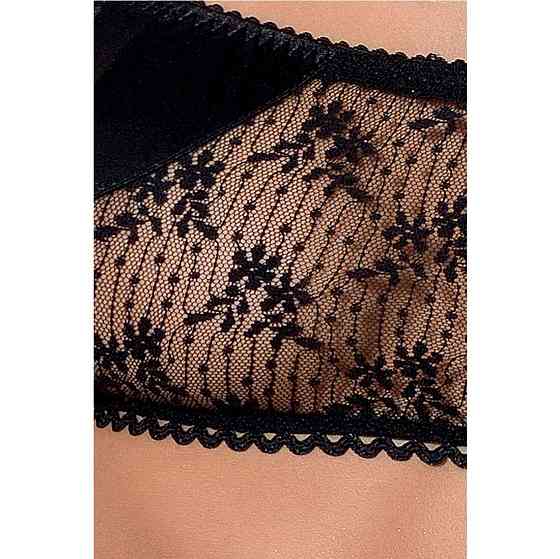 Комплект белья Passion Exclusive PETRA SET L/XL, black, стринги, широкий пояс, лиф-топик Sex Aura Киев
