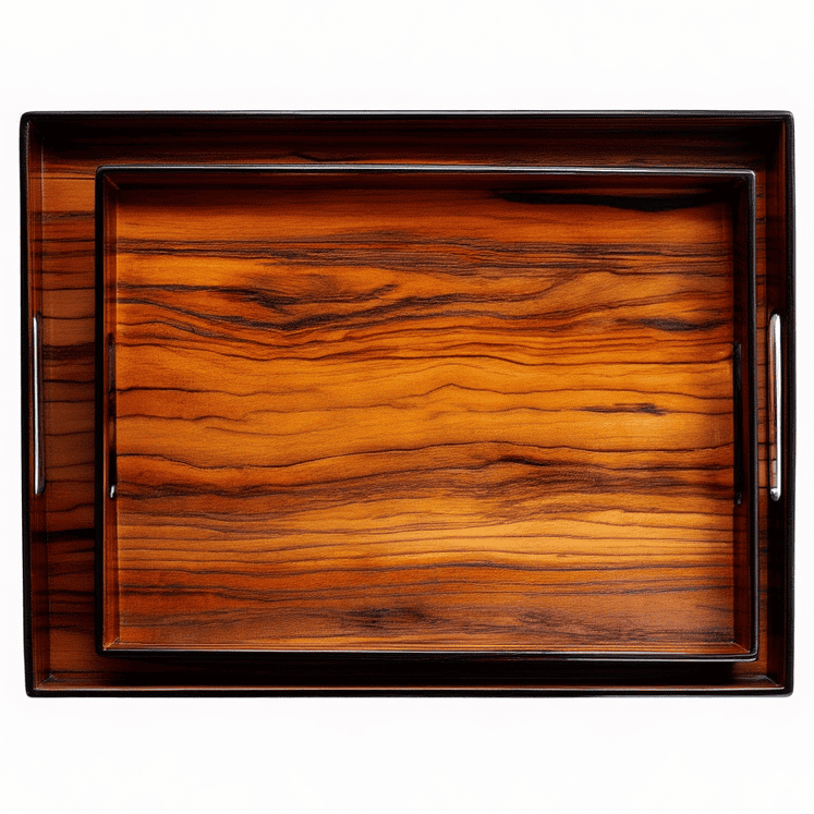 Набір прямокутних підносів для подачі їжі 2 (шт) 40×30×4 (см) гарні декоративні таці для кухні, у ліжко, на стіл HP-HK-19 Коломия - фото 6