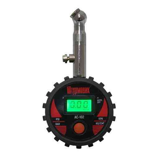 Манометр Штурмовик AC-102 з LCD дисплеєм та LED підсвіткою, вимір psi/bar|кг/см²|kPa, діапазон 0-10 Харків