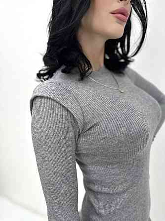 Теплое платье рубчик Hillary батал 50-52, Серый Киев