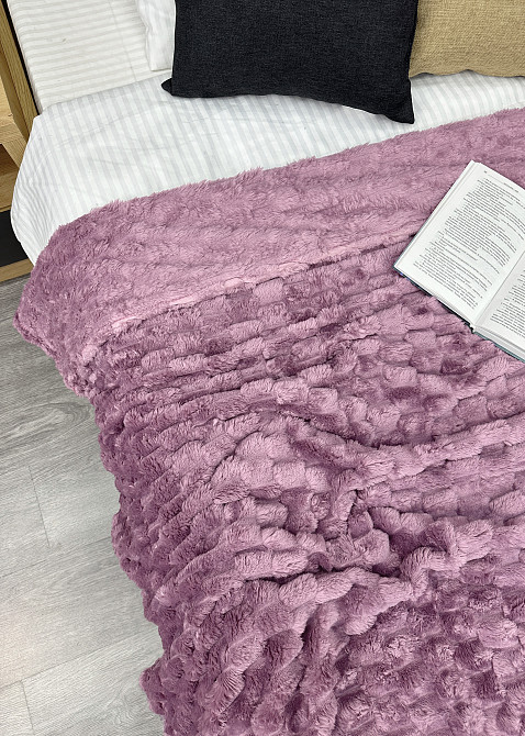 Плед-покривало 210х210 см (+-5см) Соти Ліловий (87-208) Київ - фото 5