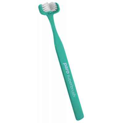 Зубная щетка Paro Swiss Superbrush трехсторонняя бирюзовая (7610458007242-turquoise) Винница