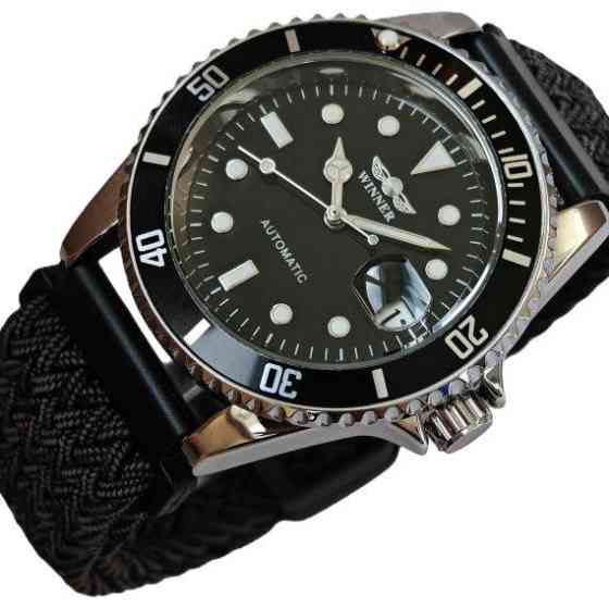 Годинник чоловічий механічний наручний Winner Basel Nylon (2 ремінці) Вінниця