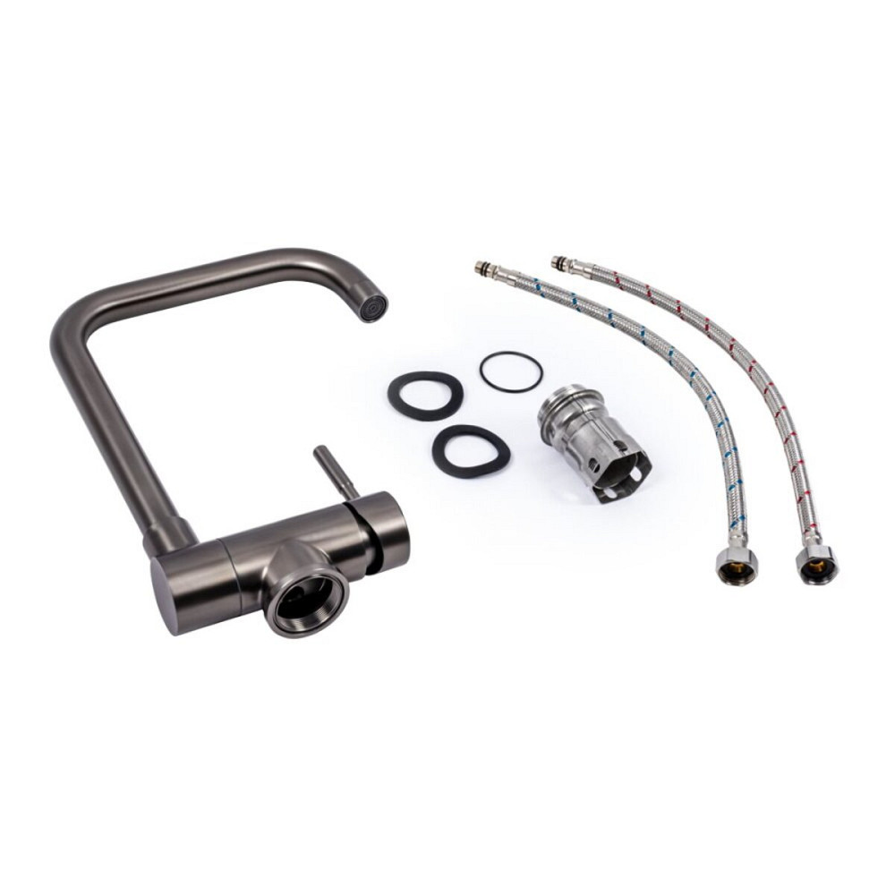 Змішувач складний чорний Valeso (PVD чорний) Коломыя - изображение 2