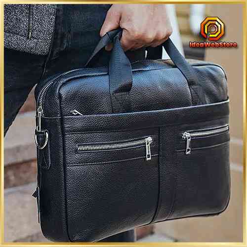 Чоловіча шкіряна ділова сумка портфель для ноутбука і документів Київ