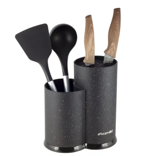 Підставка для ножів 22см (чорн.мармур,білий мармур,сiрий мармур) 7607 KAMILLE Житомир - фото 11