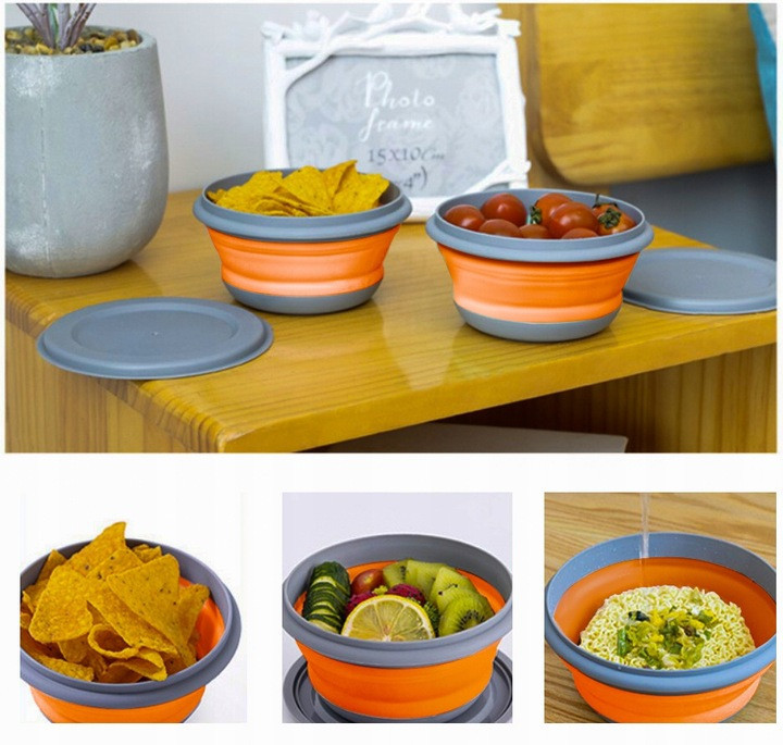 Складные миски силиконовые комплект 3 шт для еды Ruhhy (20781) Нововолынск - изображение 6