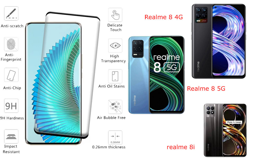 Захисне скло HyperGlass Pro для Realme 8 4G, Realme 8 5G, realme 8i – максимальна чутливість та захист Київ - фото 2