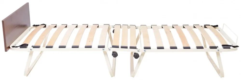 Раскладная Ліжко Erwin с матрасом и изголовьем 200 x 80 см Коричнево-бежевий Київ - фото 3