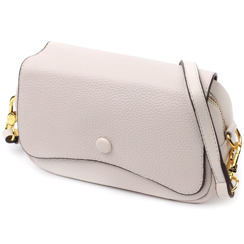 Красивая женская сумка с клапаном из натуральной кожи Vintage 22431 Белая Киев - изображение 1