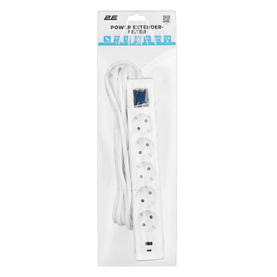 Мережевий подовжувач 2E 2E-SP515M3USBWH Вінниця - фото 7