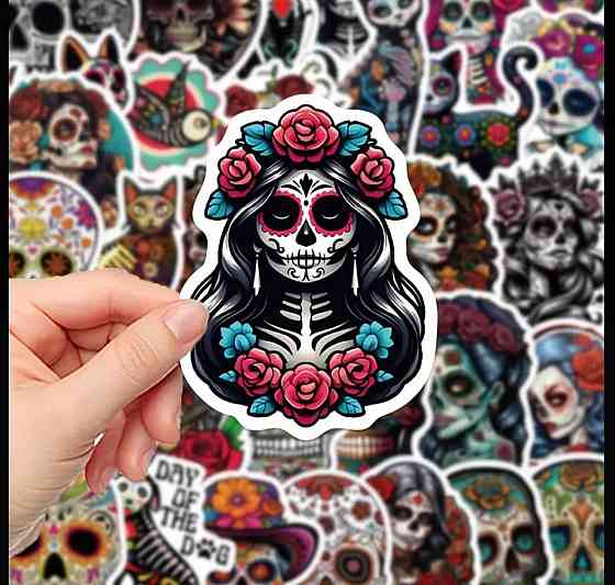 Набор наклеек «День мёртвых», 50 шт Киев