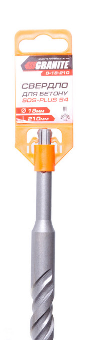 GRANITE Свердло для бетону GRANITE SDS-PLUS S4 18х210 мм 0-18-210 Київ - фото 4