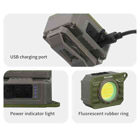 Фонарь наключной Naturehike CNK2450ZM014, оливковый Киев