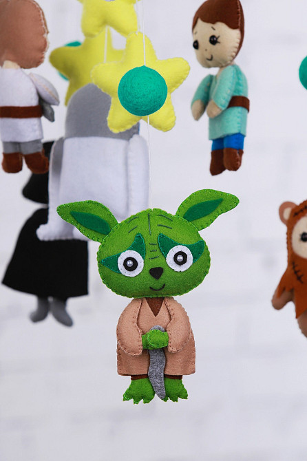 Дитячий музичний мобіль на ліжечко для немовлят WooolyWool «Зоряні війни» з 35 мелодіями (М033) Київ - фото 4