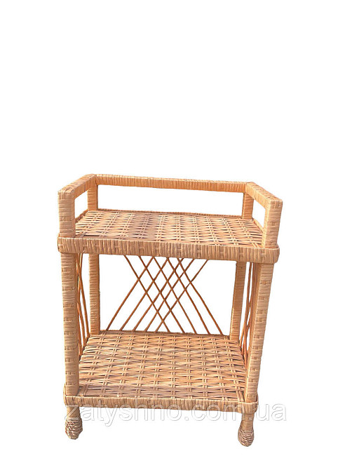 Етажерка плетеная на 2 полки из лозы Киев - изображение 8