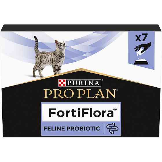 Пробиотик PRO PLAN FortiFlora для взрослых кошек и котят для поддержания нормальной миклофлоры желудочно-кишечного тракта, 7х1 г Киев