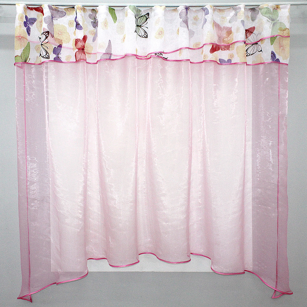 Кухонна занавіска (265х170см) на кухню, балкон колір рожевий 00к 59-493 Київ - фото 1