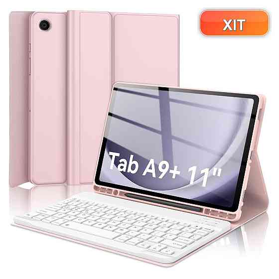 Чохол з клавіатурою FOGARI для Samsung Galaxy Tab A9 Plus 11 SM-X210/X216/X218 Рожевий знімна Bluetooth клавіатура тримач S Pen Київ