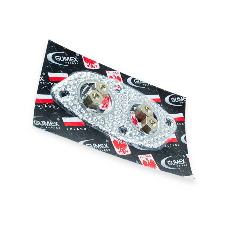 Прокладка труби (штанів) ЗАЗ 1102, 1103, 1105 Таврія, Sens (метал перфорований), гайки приймальні Мукачево - фото 1