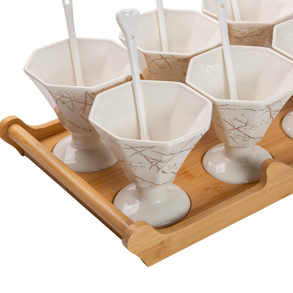 Набір із 6 креманок 200 мл, порцеляна білий HP-1220 Коломия - фото 5