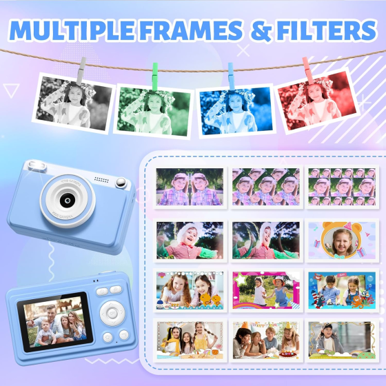 Дитячий цифровий фотоапарат миттєвого друку GREENKINDER H10 FullHD 1080P з картою 32 ГБ та 5 рулонами паперу Київ