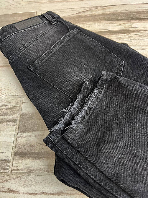 Джинси жіночі SL 6004 mom relax comfort jeans банани стрейчеві великі розміри чорні, чорний, З2, 32, 88 см, 114 см Київ - фото 14