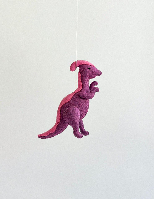 Мягкая фетровая игрушка динозавр паразауролоф ручной работы – безопасная развивающая игрушка Киев - изображение 2