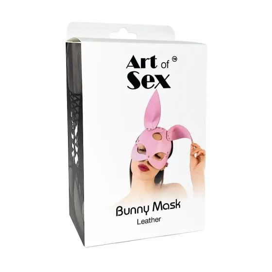 Шкіряна маска Зайчика Art of Sex - Bunny mask, колір Рожевий Львів