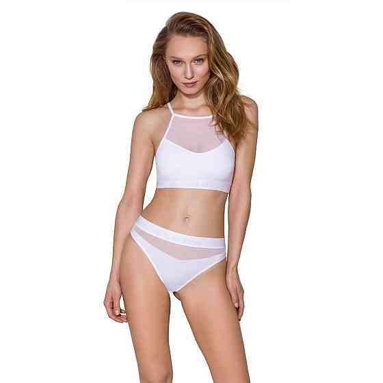 Спортивний топ з прозорою вставкою Passion PS006 TOP S, white Sex Aura Київ