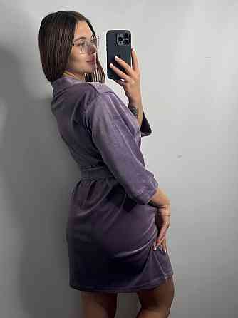 Халат жіночий велюровий під пояс Ліловий M Харків