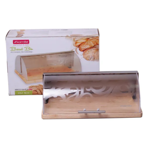 Хлібниця 38*27,5*13,5см нержавіюча сталь/бамбук/пластик 1103 KAMILLE Житомир - фото 10