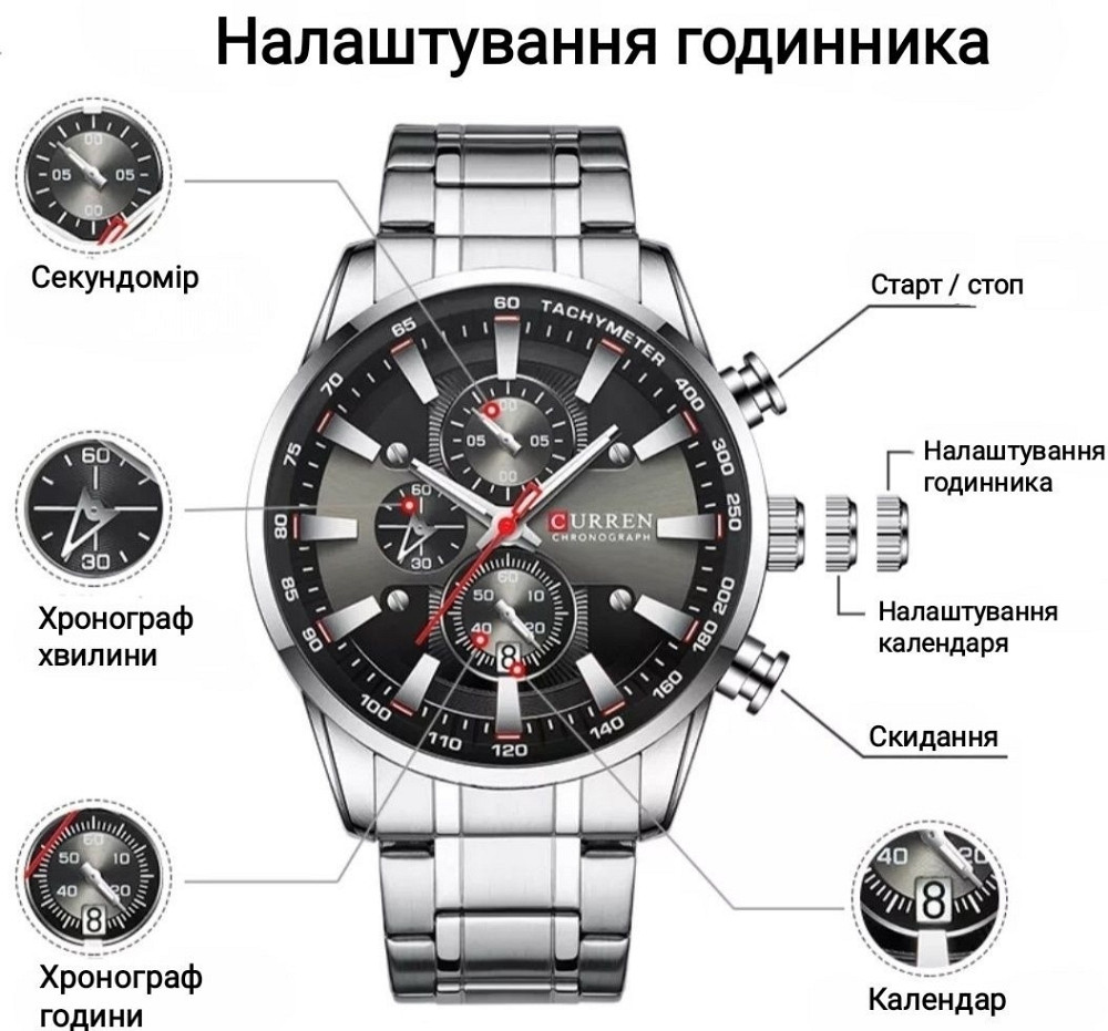 Часы мужские наручные Curren, времена мужские наручные. Киев - изображение 3