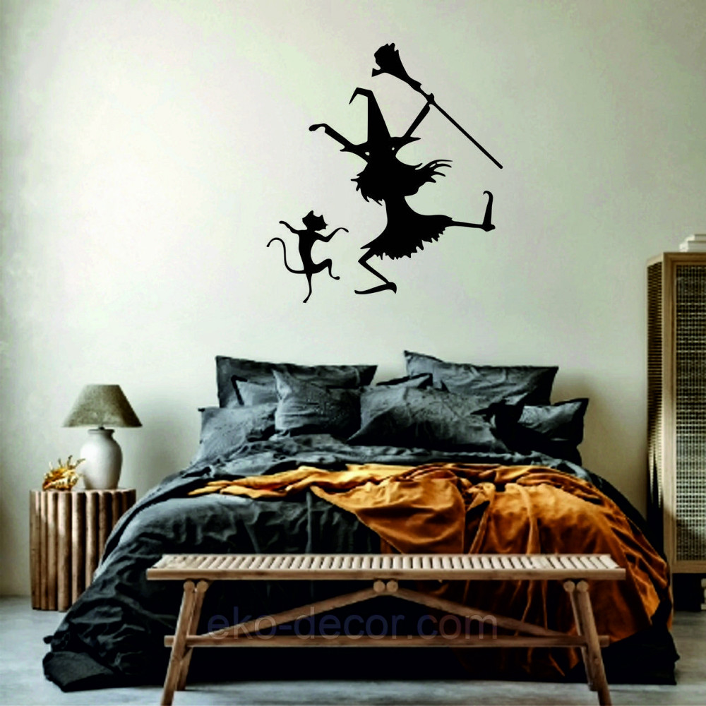 Декоративное настенное Панно «Ведьма», Декор на стену 90*81 см, Черный Киев - изображение 4