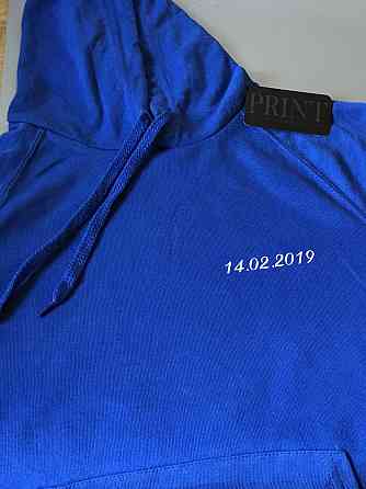 Яскраво сині Парні толстовки для хлопця та дівчини з датою Вашої річниці Чернівці