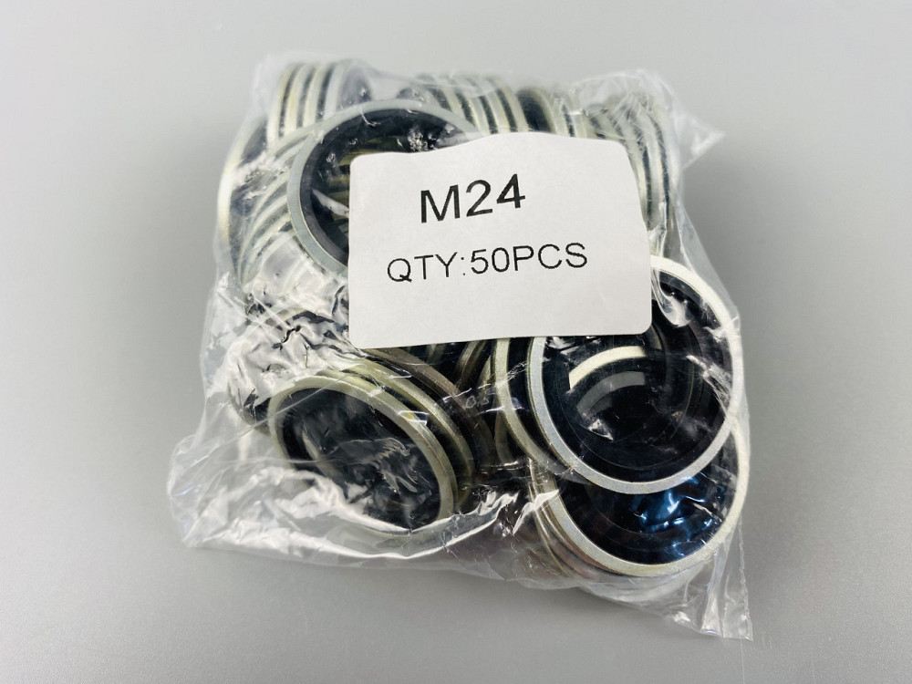 Шайба з гумовим кільцем NBR всередині 24 мм, для гідравліки, олії, води, повітря. Мукачево - фото 5