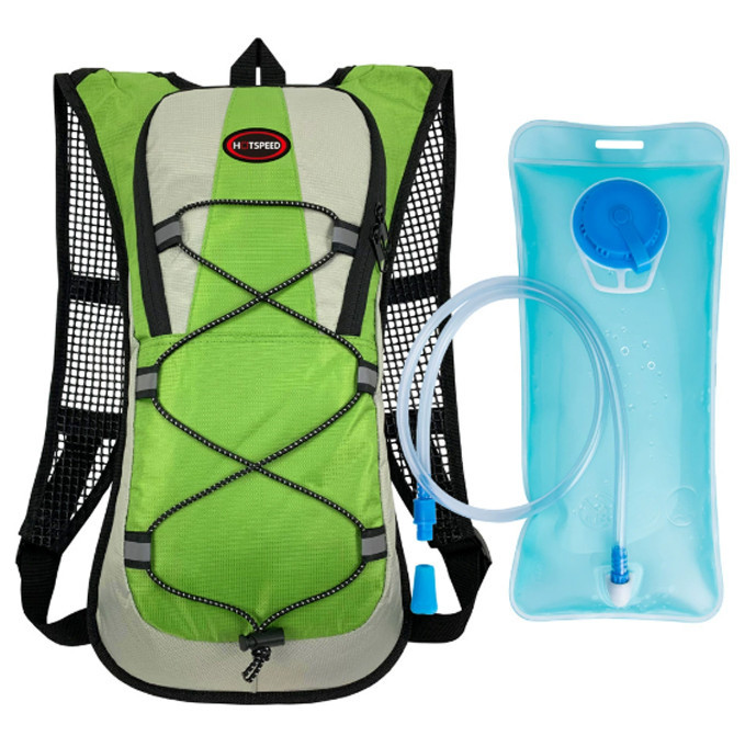 Мультиспортивний рюкзак 5 л із гідратором 2 л Feel Fit Чорно-зелений Бровари - фото 1