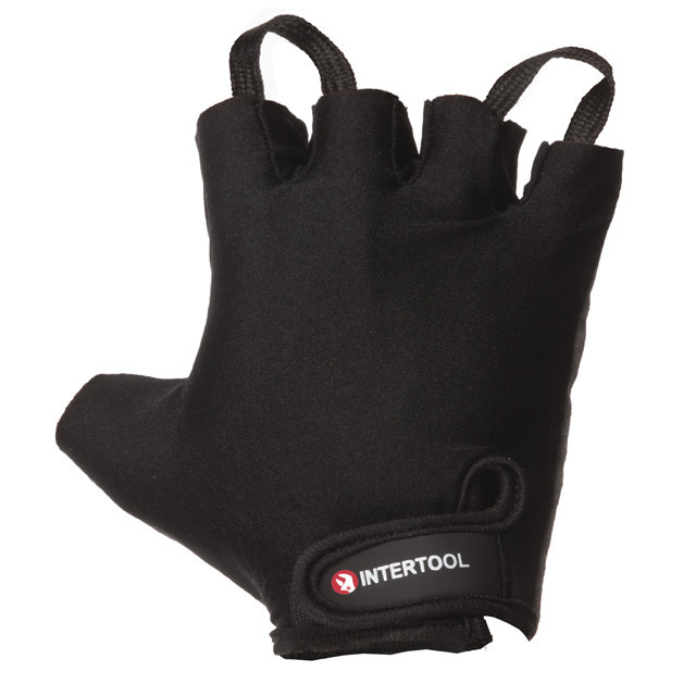 Рукавичка без пальців, еко шкіра "amara", захисні вставки на долоні, вставки з лайкри на тильній стороні, фіксація ремінцем на Київ - фото 2