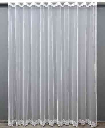 Тюль VR-Textil 1799т Грек-сетка с вышивкой и люрексом цвет Белый 300х270 см (40-655) Киев